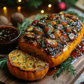 Imagem da notícia Quando o Assado é Vegano: Abóbora Recheada para Celebrar o Natal